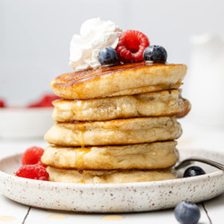 Oat Milk Pancakes (thick &amp; Fluffy!)