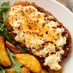 Crispy Hot Honey Feta Chicken