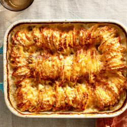 Hasselback Potato Gratin