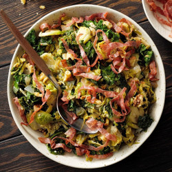 Brussels Sprouts &amp; Kale Saute