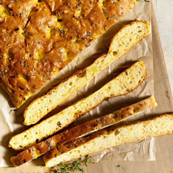 Sweet Potato Focaccia With Garlic &amp; Thyme