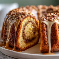 Pecan Caramel Cinnamon Roll Cream Cheese Pound Cake