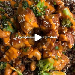 Sticky Tofu Protein Bowl (30g+ Protein)