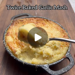 Twice Baked Garlic And Chive Mash
