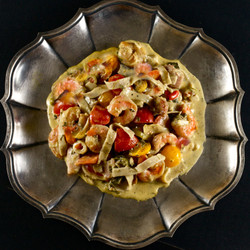 Shrimp And Artichoke Fettuccine Is A Creamy And Spicy Cajun Combination.