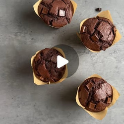 Tall Double Chocolate Muffins
