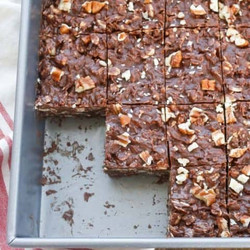 Coconut Pecan No-bake Chocolate Bars