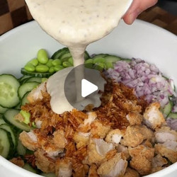 Crispy Rice Honey Dijon Crispy Chicken Salad