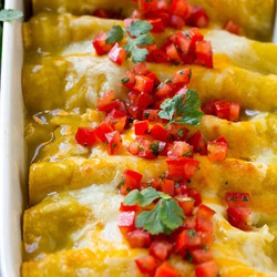Green Chile Chicken Enchiladas