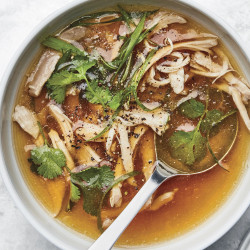Chicken Soup With Caramelized Ginger