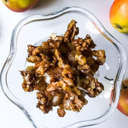 Buttered Cinnamon Apples With Salty Candied Walnuts &amp; Vanilla Ice Cream