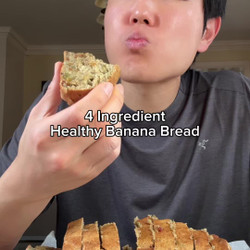 Healthy 4 Ingredient Banana Bread