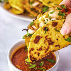 Slow Cooker Chicken Birria Tacos