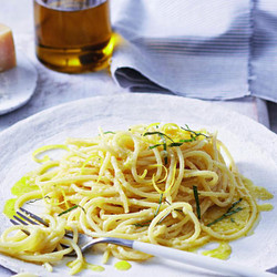 Spaghetti with lemon