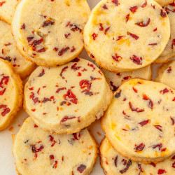 Orange Cranberry Shortbread cookies