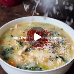 One Pot White Bean Parmesan Chicken Soup