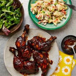 Tamarind Barbecued Chicken With Potato Salad