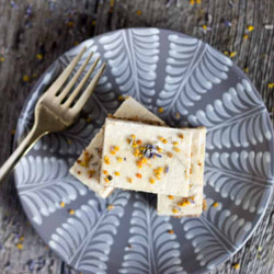Sweet Lime Squares With Lavender And Bee Pollen