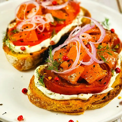 Epic Salmon Tartare Toast Recipe Card