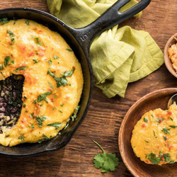 Black Bean And Polenta Casserole With Chile Butter