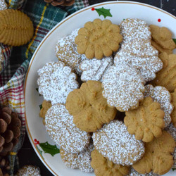 Molasses Ginger Spiced Spritz Cookies