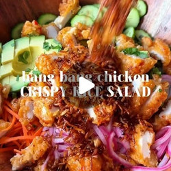 Bang Bang Chicken Crispy Rice Salad