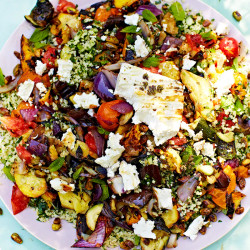 Griddled Vegetables &amp; Feta With Tabbouleh