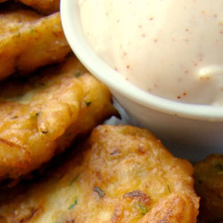 Zucchini Fritters With Chili Lime Mayo