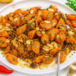 Mediterranean Carrot Salad (fiber-rich With Lentils)