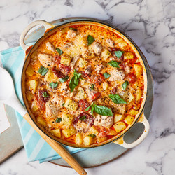 One Pot Creamy Sun-dried Tomato &amp; Chicken Thigh Stew