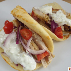 Chicken Gyros With Tzatziki Sauce