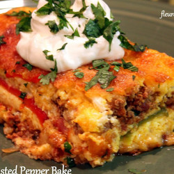 Chorizo And Roasted Pepper Bake