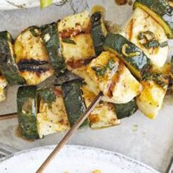 Courgette &amp; Halloumi Skewers