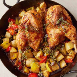 Crispy Paprika Spatchcock Chicken