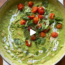 Fresh Pea And Mint Pesto Beans