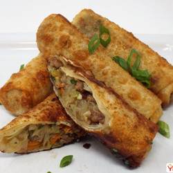 Pan Fried Beef Egg Rolls