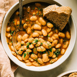 One-pot Brothy Beans With Herbs &amp; Lemon