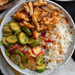 Sweet Chili Rotisserie Chicken Bowls