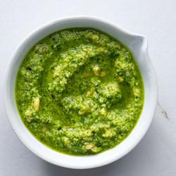 Garlic Scape And Basil Pesto