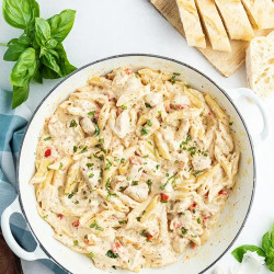 One Pan Cheesy Chicken Pasta