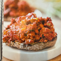pork and artichoke stuffed portobello mushrooms
