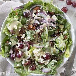 Grape Feta And Bacon Salad With Creamy Dijon Dressing