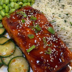 Sweet &amp; Spicy Glazed Salmon