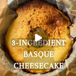 3-ingredient Basque Cheesecake
