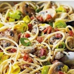 Mushroom And Pancetta Spaghetti