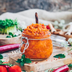 Homemade Ajvar Sauce - Original Roasted Red Pepper Dip Recipe