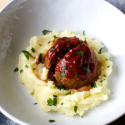 Tomato-glazed Meatloaves With Brown Butter Mashed Potatoes