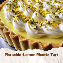 Pistachio Ricotta Tart With Lemon Zest