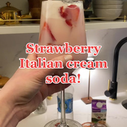 Strawberry Italian Cream Soda