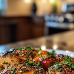 Baked Chicken With Roasted Cherry Tomatoes &amp; Herbs